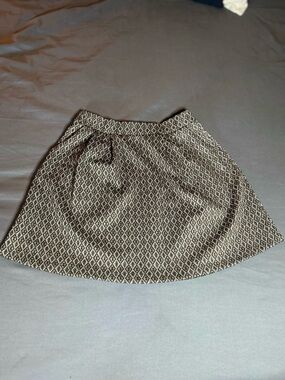 Textured Diamond Skater Skirt in Black and Cream